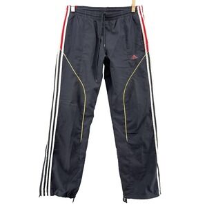 adidas Black Track Pants with Red and White Accents